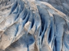 Heakamie Glacier, British Columbia, Canada, 29 August 2008, Crevasses form as ice flows over steep bedrock